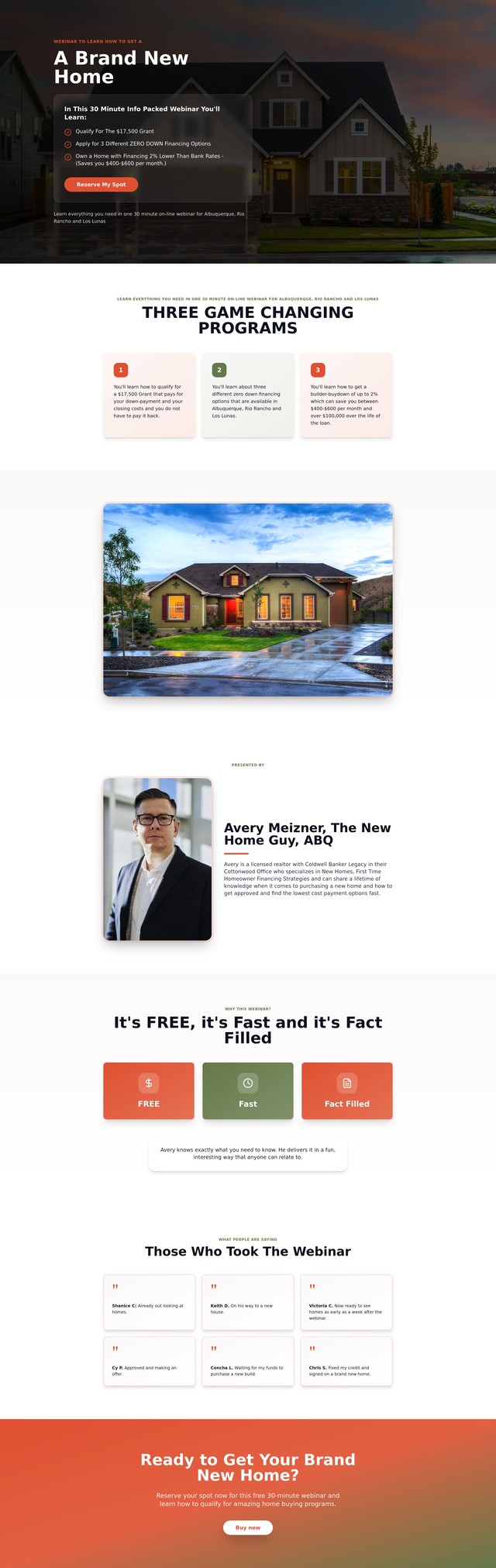 Webinar Page Redesign