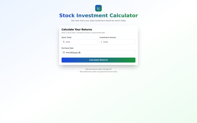 Stock Value Calc