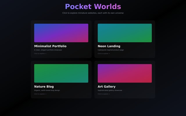 Pocket Website Idea