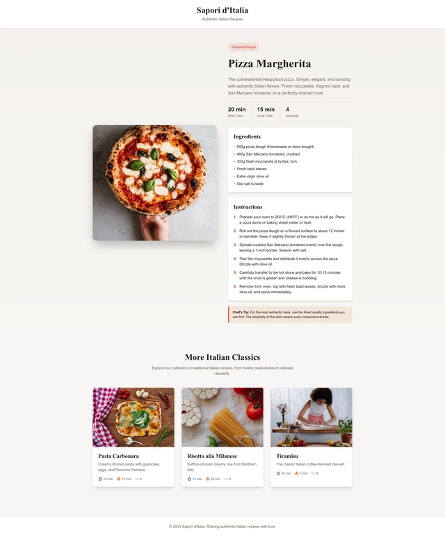 Pizza Recipe Site