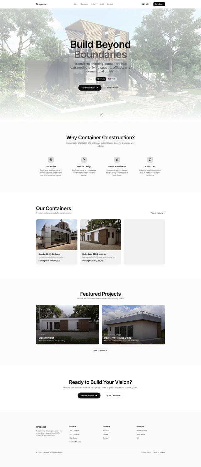 Container Website Build