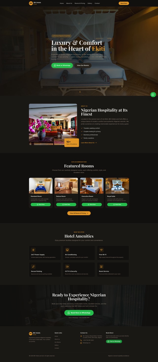 Nigerian Hotel Website