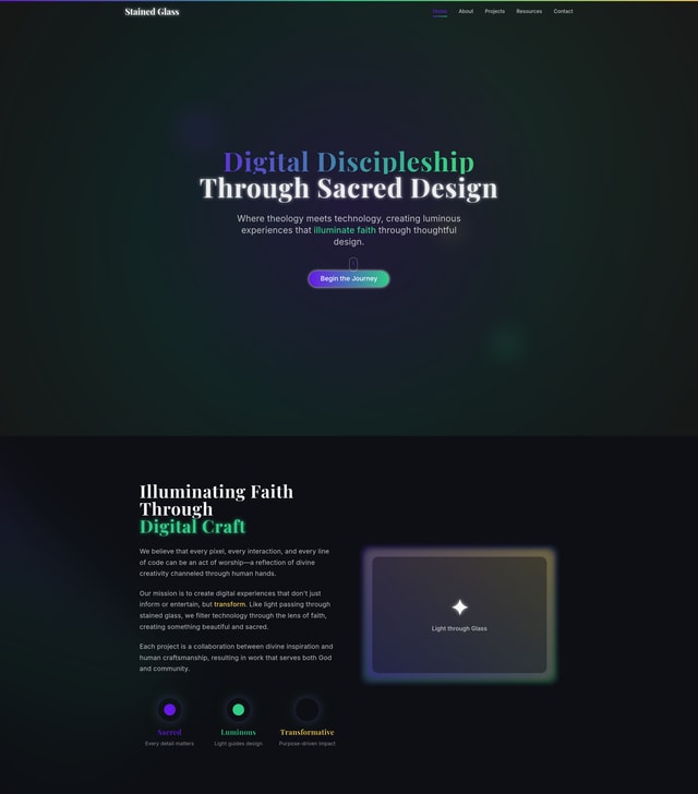 Stained Glass Webflow