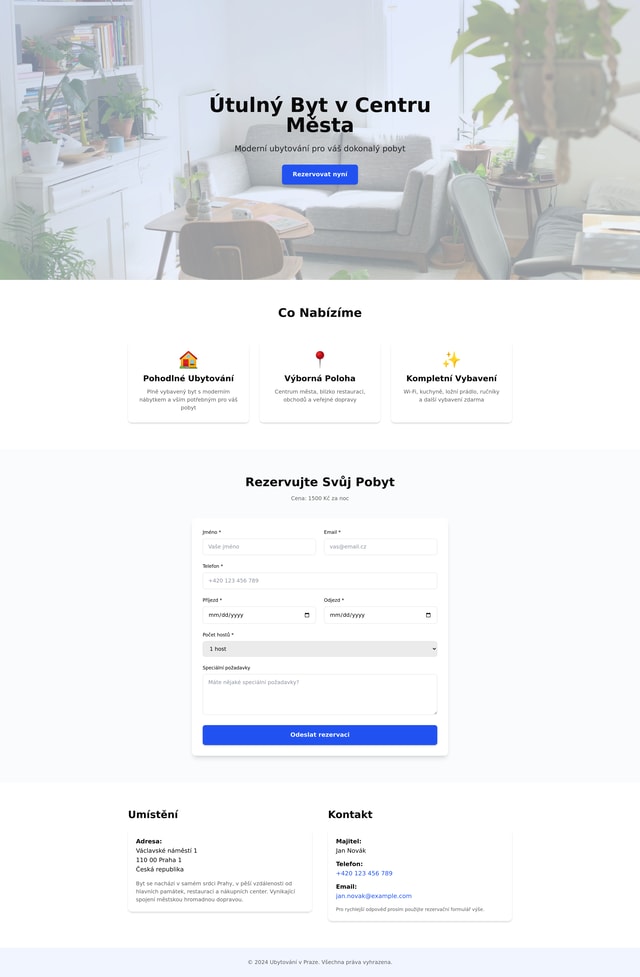 Apartment Booking Page