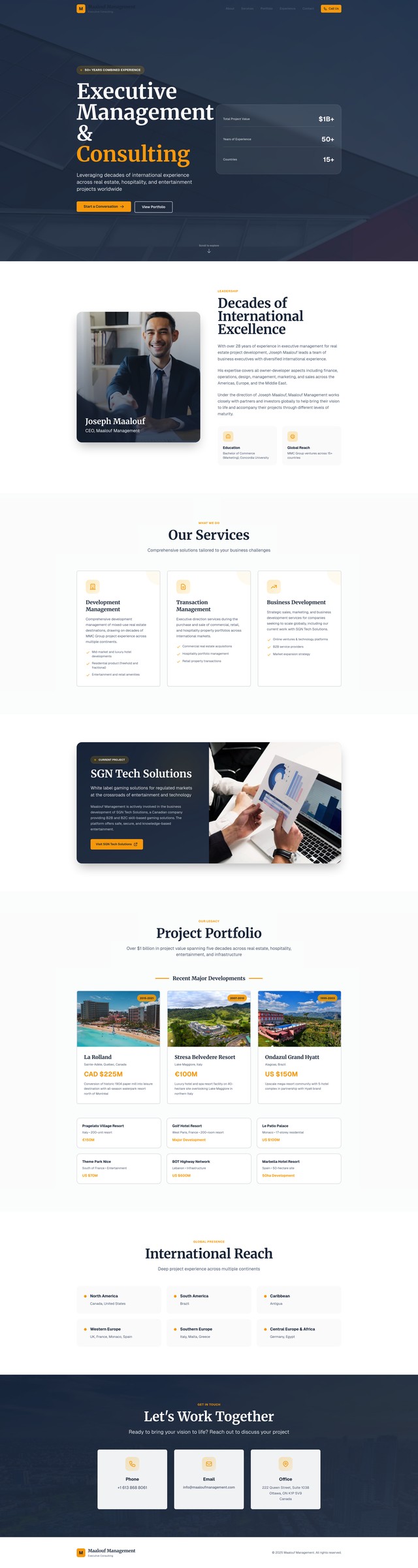 Maalouf Management Website