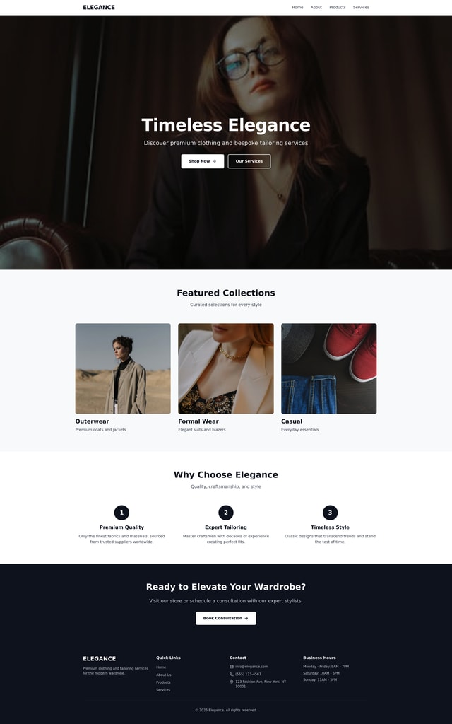 Clothing Site Design