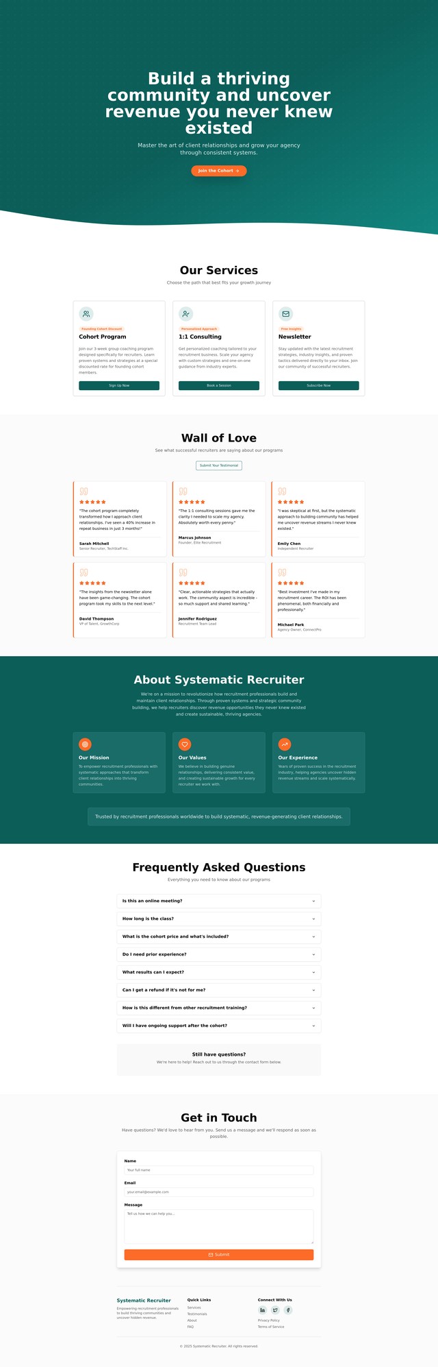 Recruiter Website Design