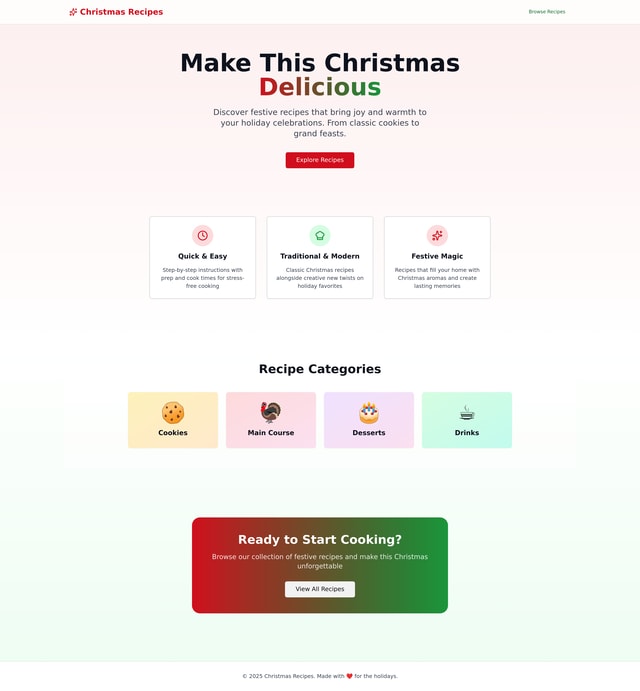 Christmas Recipes Site