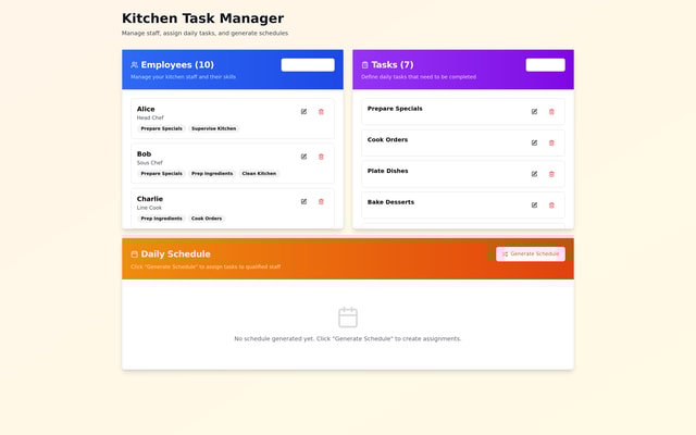 Kitchen Task App