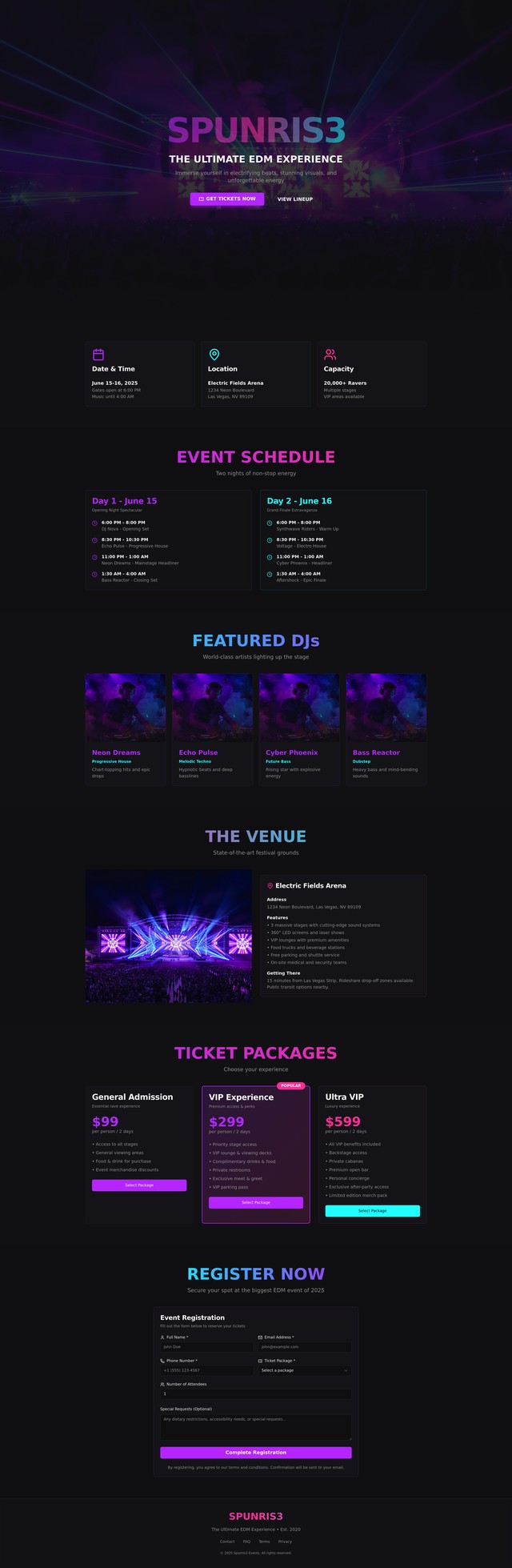 Spunris3 Landing Page