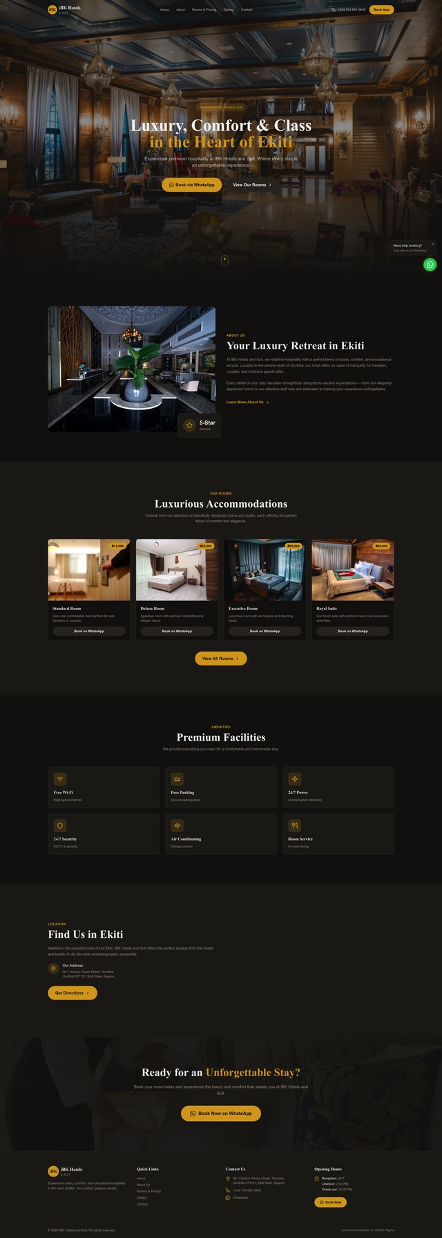 Hotel Website Prompt