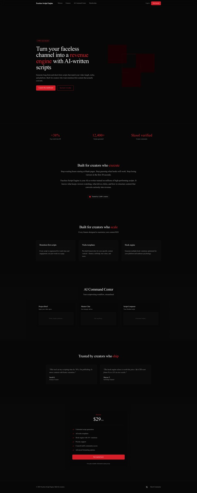 Faceless Script Engine