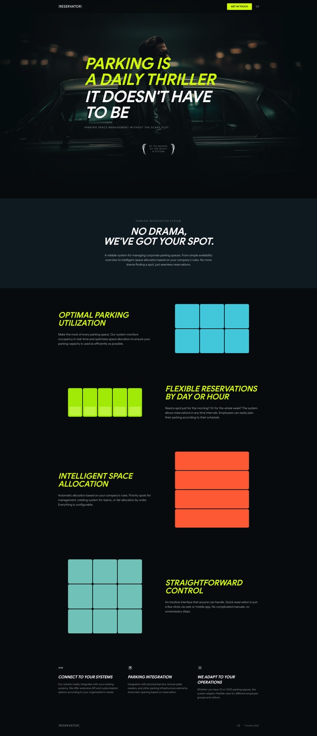 Reservator Landing Page