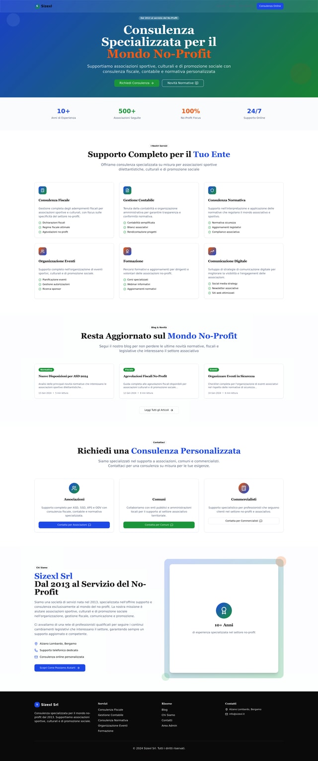 Sizexl Website Design