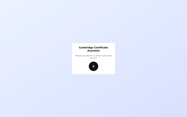 Cambridge Interview Prep