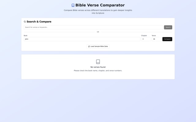 Bible Verse Comparison