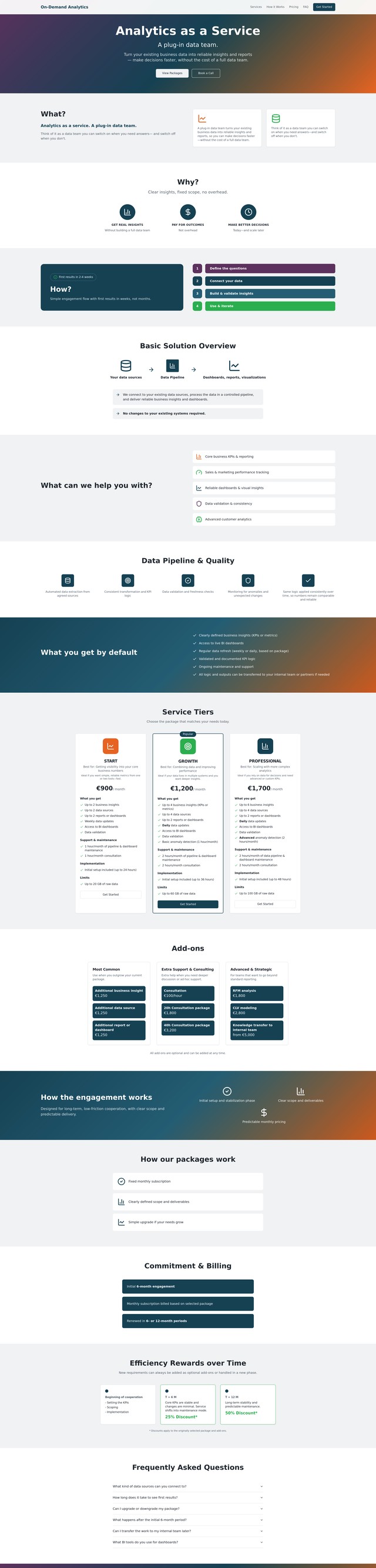 Analytics As Service