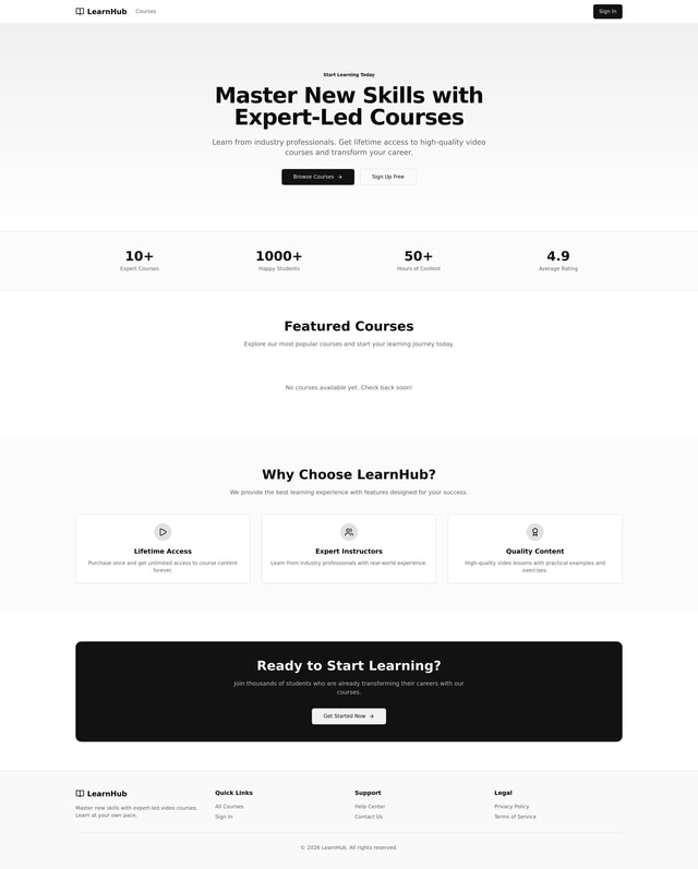 Course Website Plan