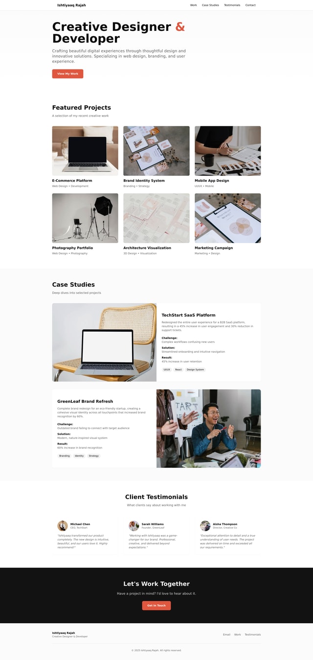 Portfolio Website Ideas