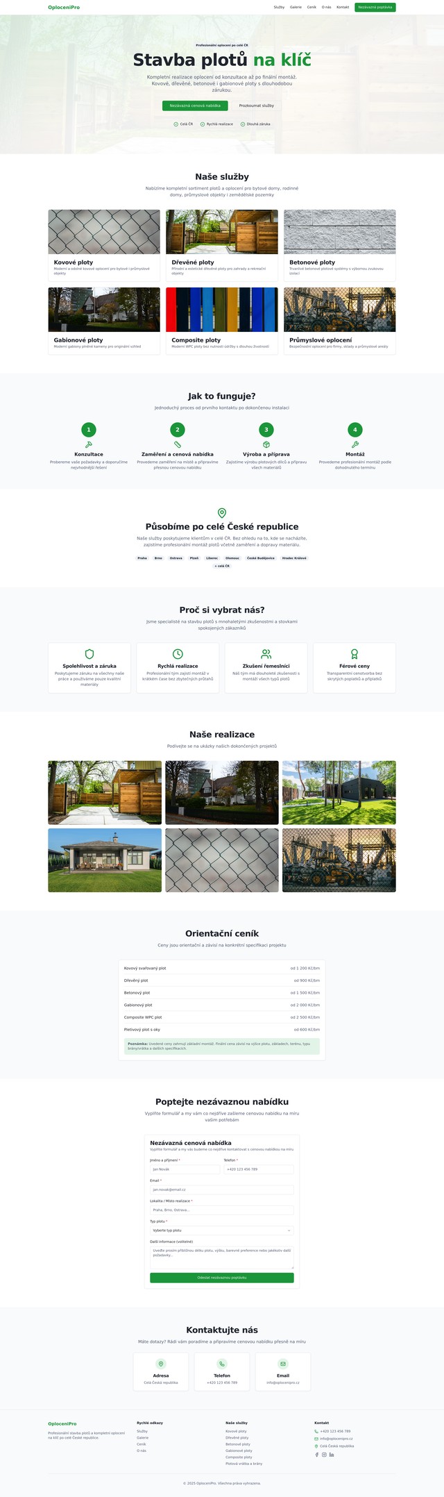 Fencing Website Design