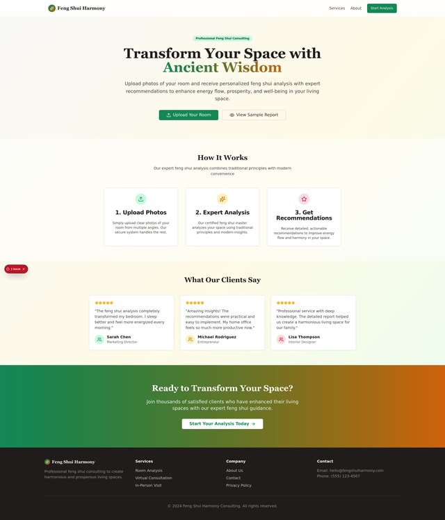 Fengshui Website Idea