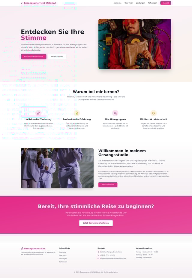 Music Teacher Website