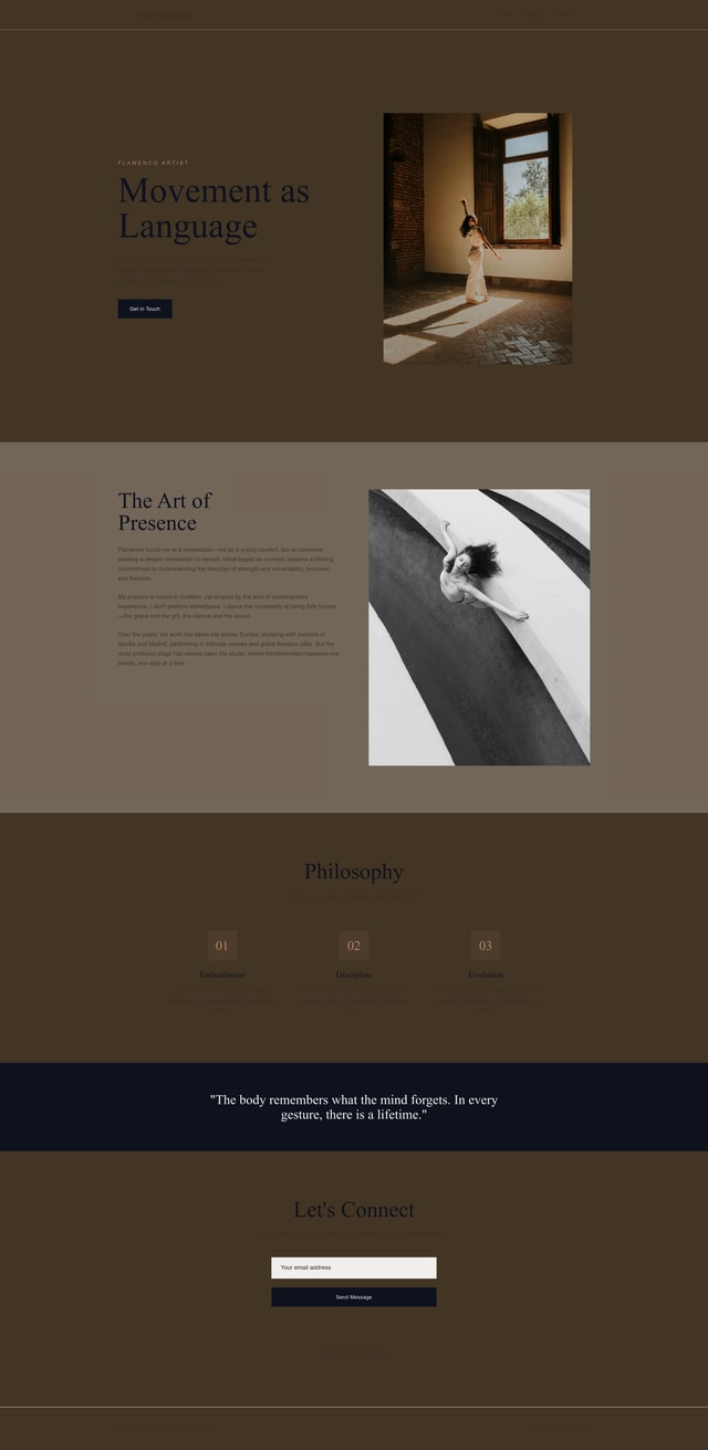 Dance Website Design