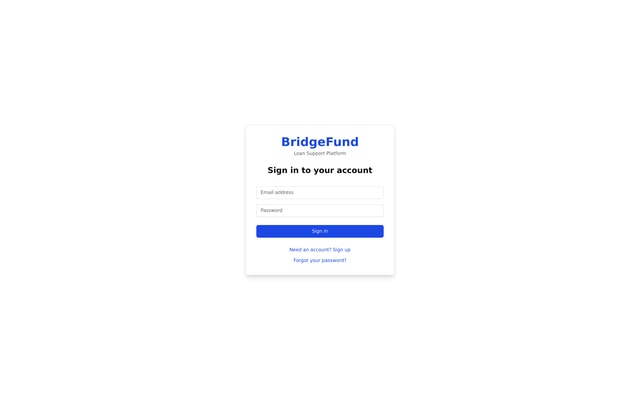 BridgeFund Platform Requirements
