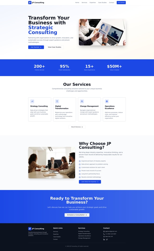 Consulting Website Design