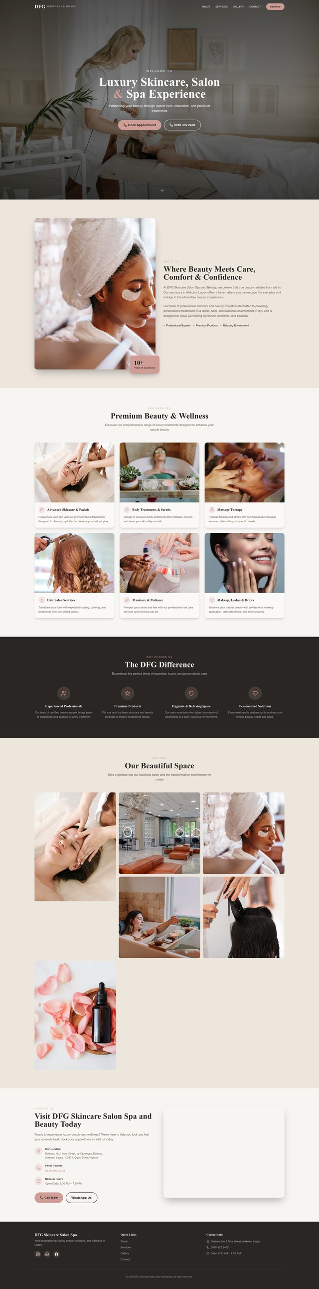 Luxury Beauty Website