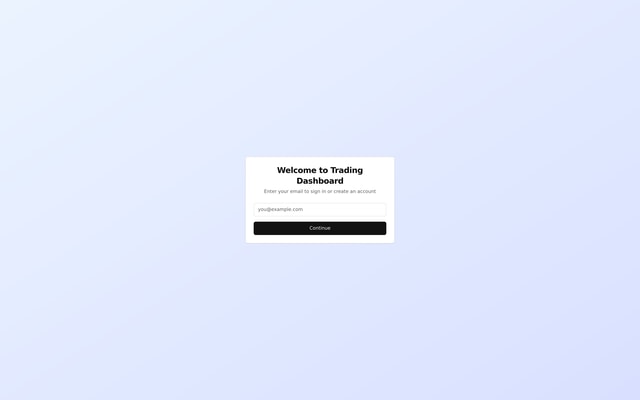 Trading Account Website