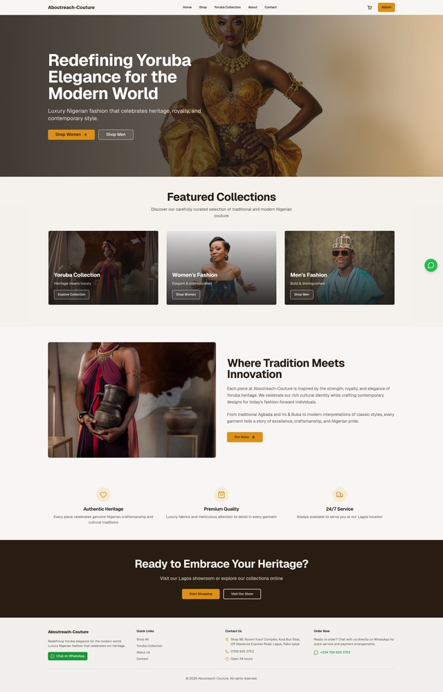 Fashion Website Prompt