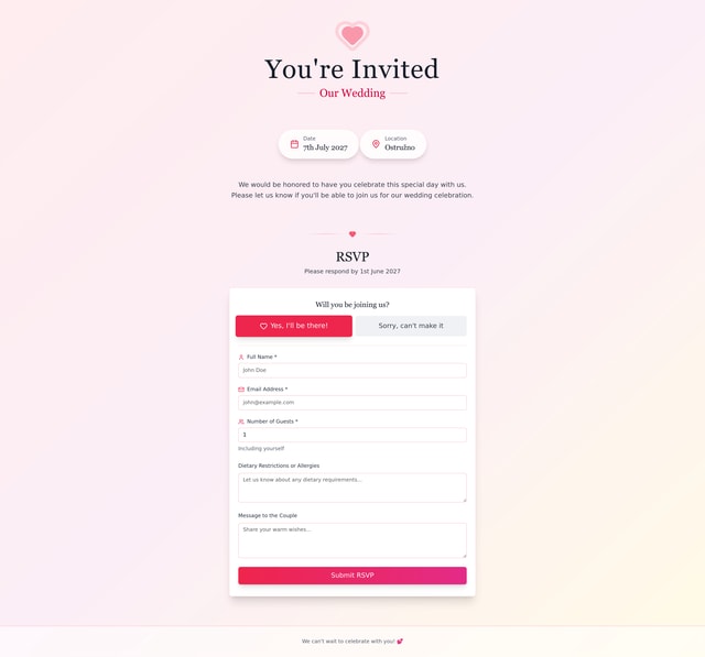 Wedding RSVP