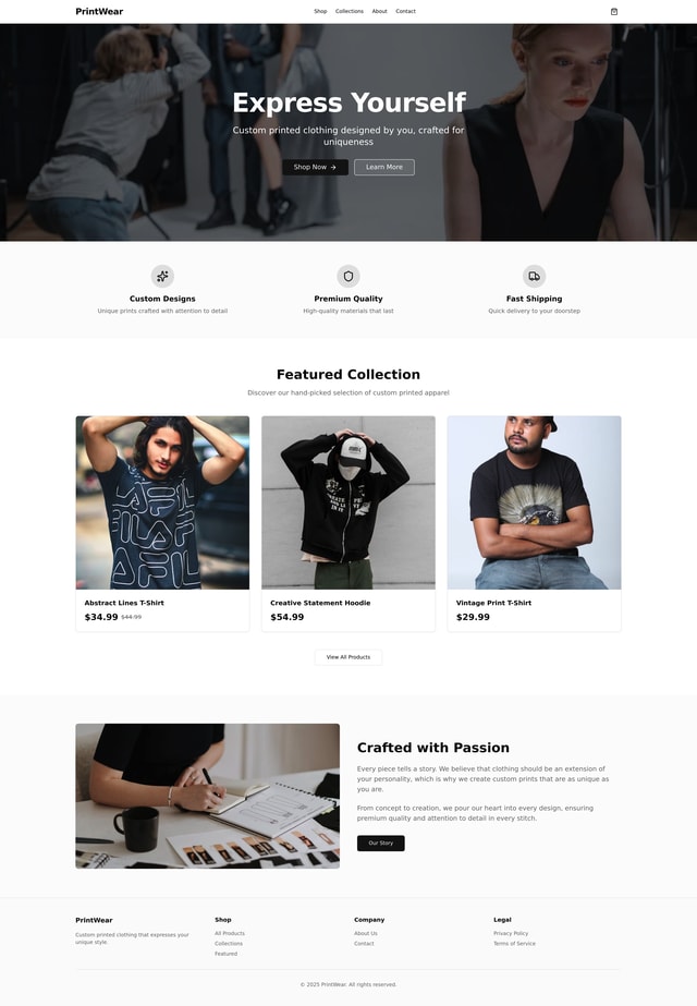 Clothing Print Site