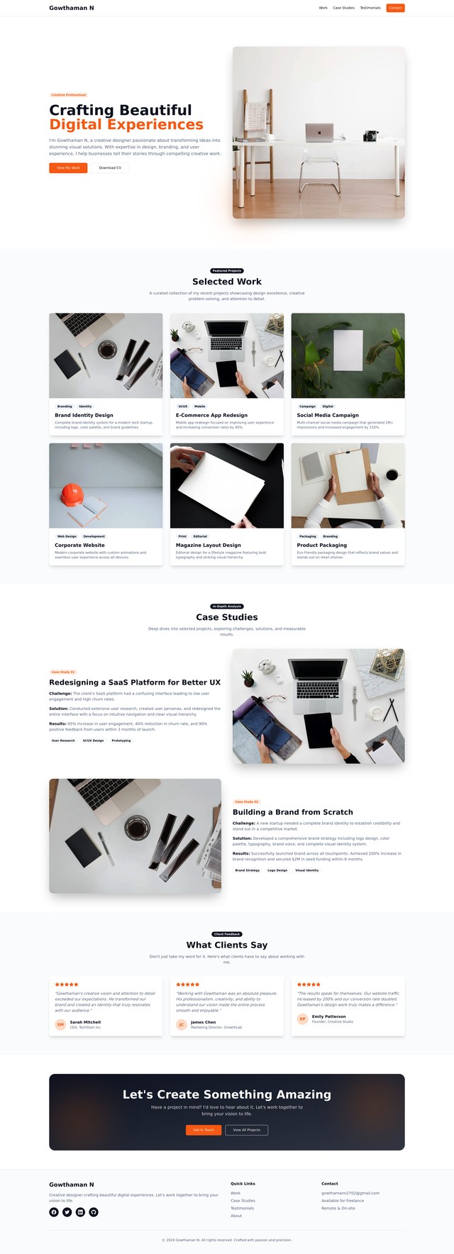 Portfolio Website: Gowthaman