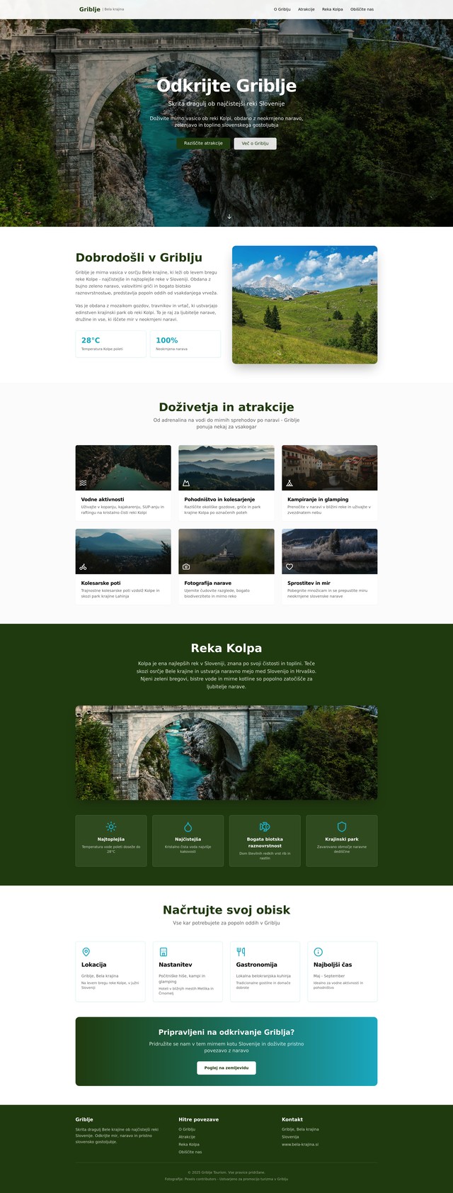 Griblje Website Redesign