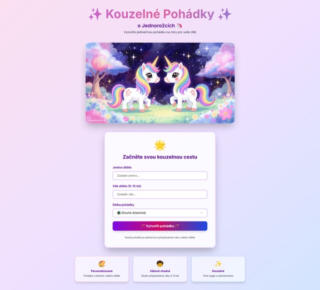 Unicorn Story Website