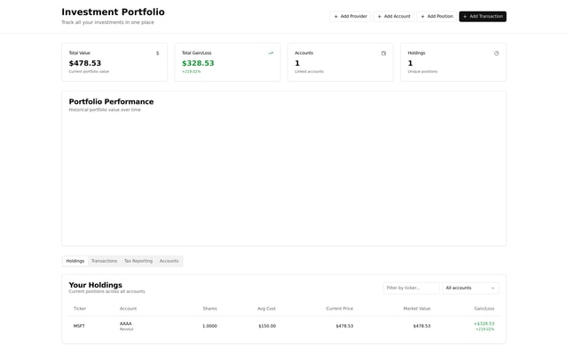 Investment Dashboard