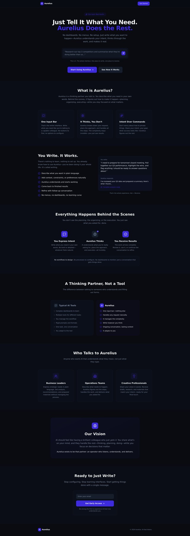Aurelius: Control Center