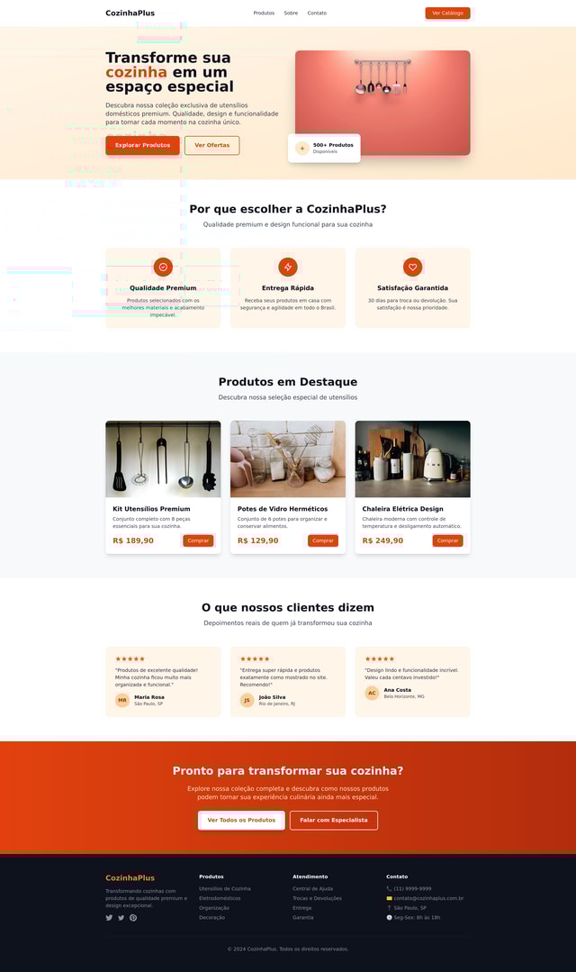 Orange Kitchen Landing