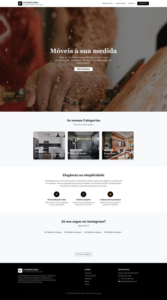 JP Mobiliario Site