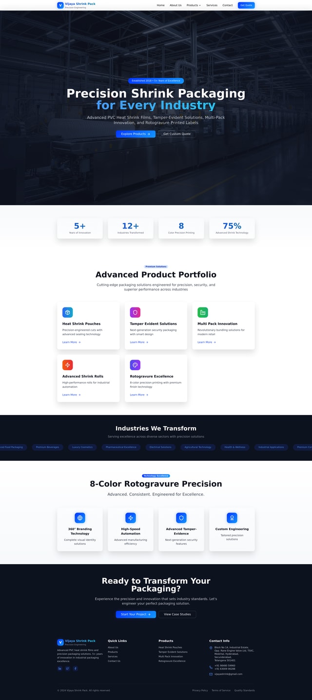 Premium Industrial Website