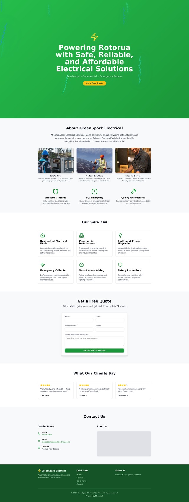 GreenSpark Website