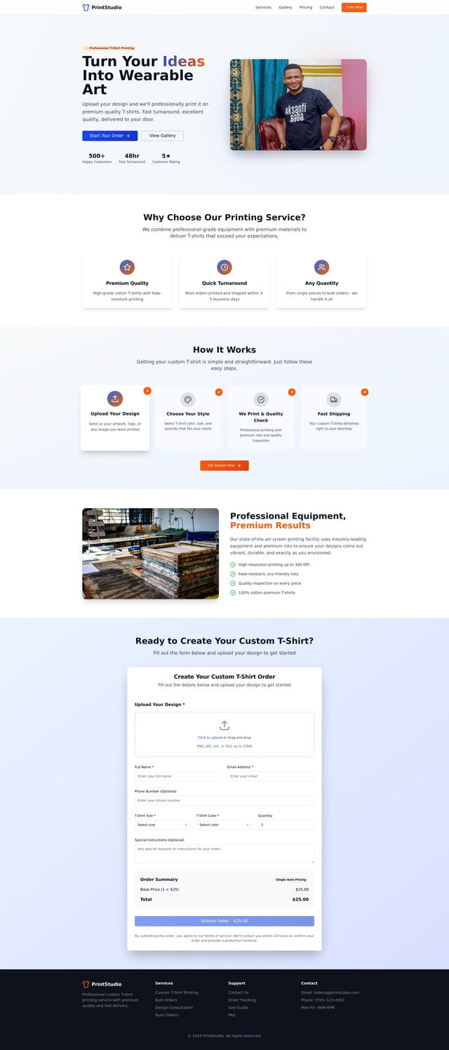 T-Shirt Website